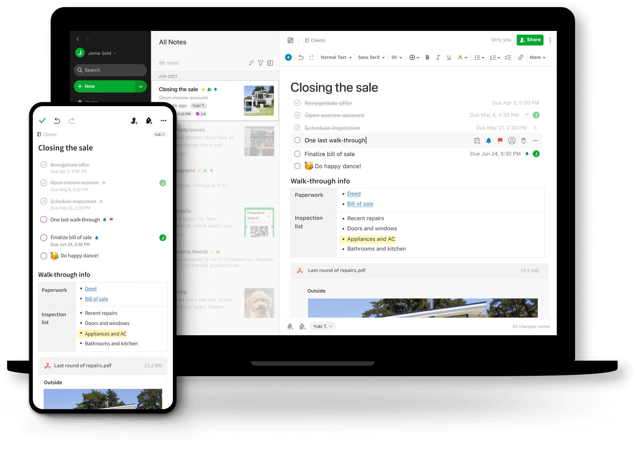 screenshot of Evernote Teams